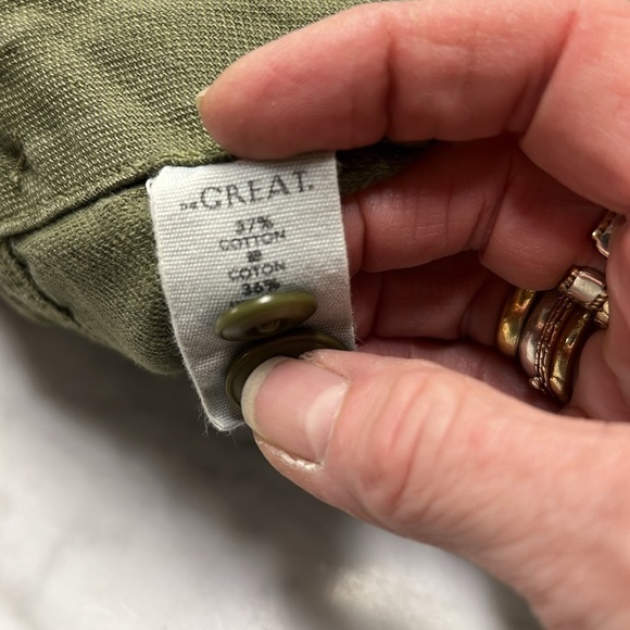 The Great Patch Pocket Cropped Military Green Pants Size 25 - Picture 7 of 8